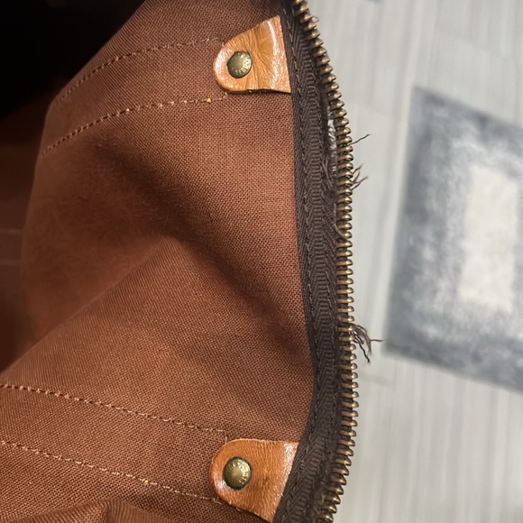 LOUIS VUITTON MONOGRAM KEEPALL 50 Vintage w/Luggage Tag with faults - Picture 15 of 17